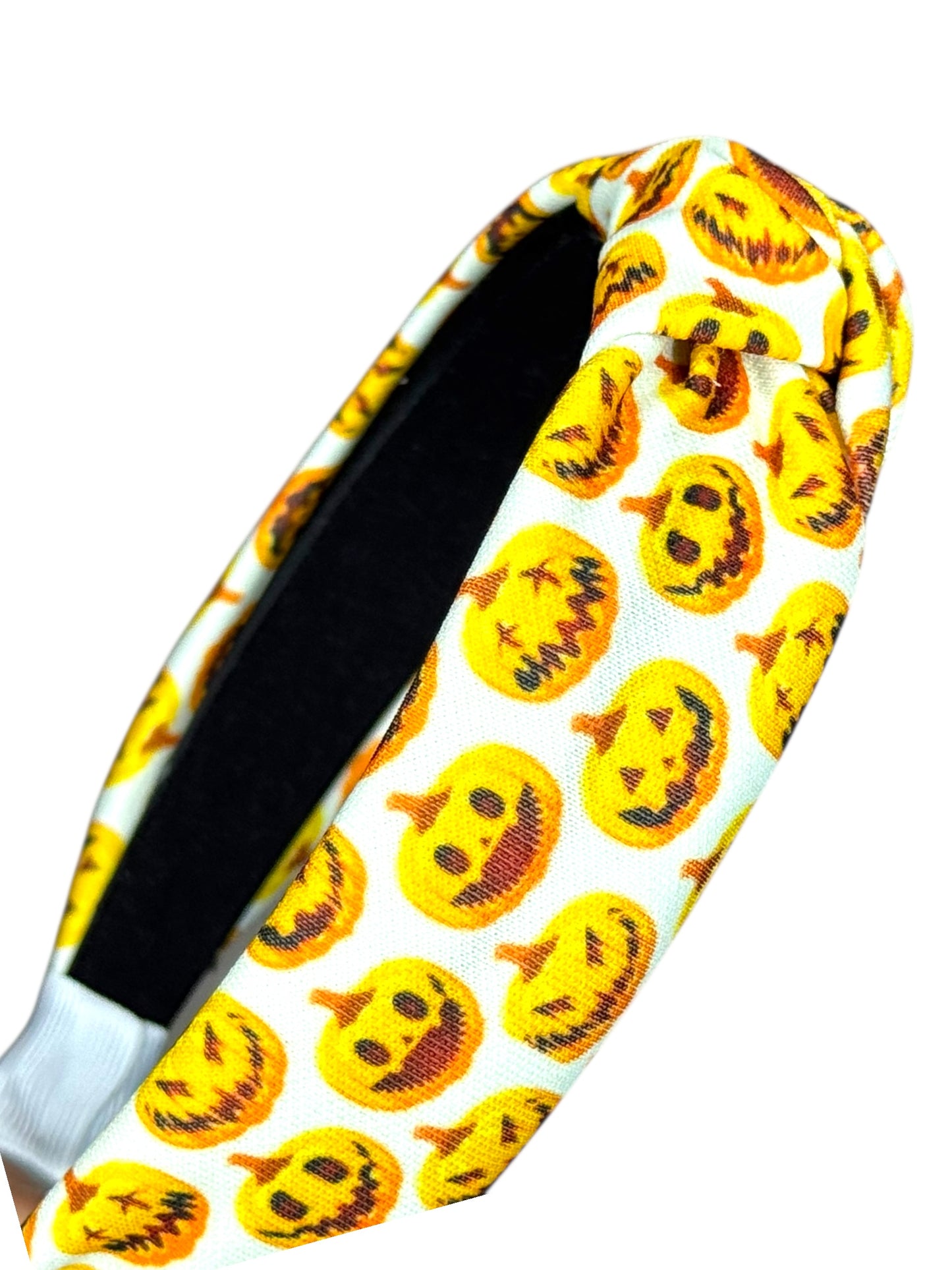 Whimsical Carved Pumpkin Festive Fall Season Headband