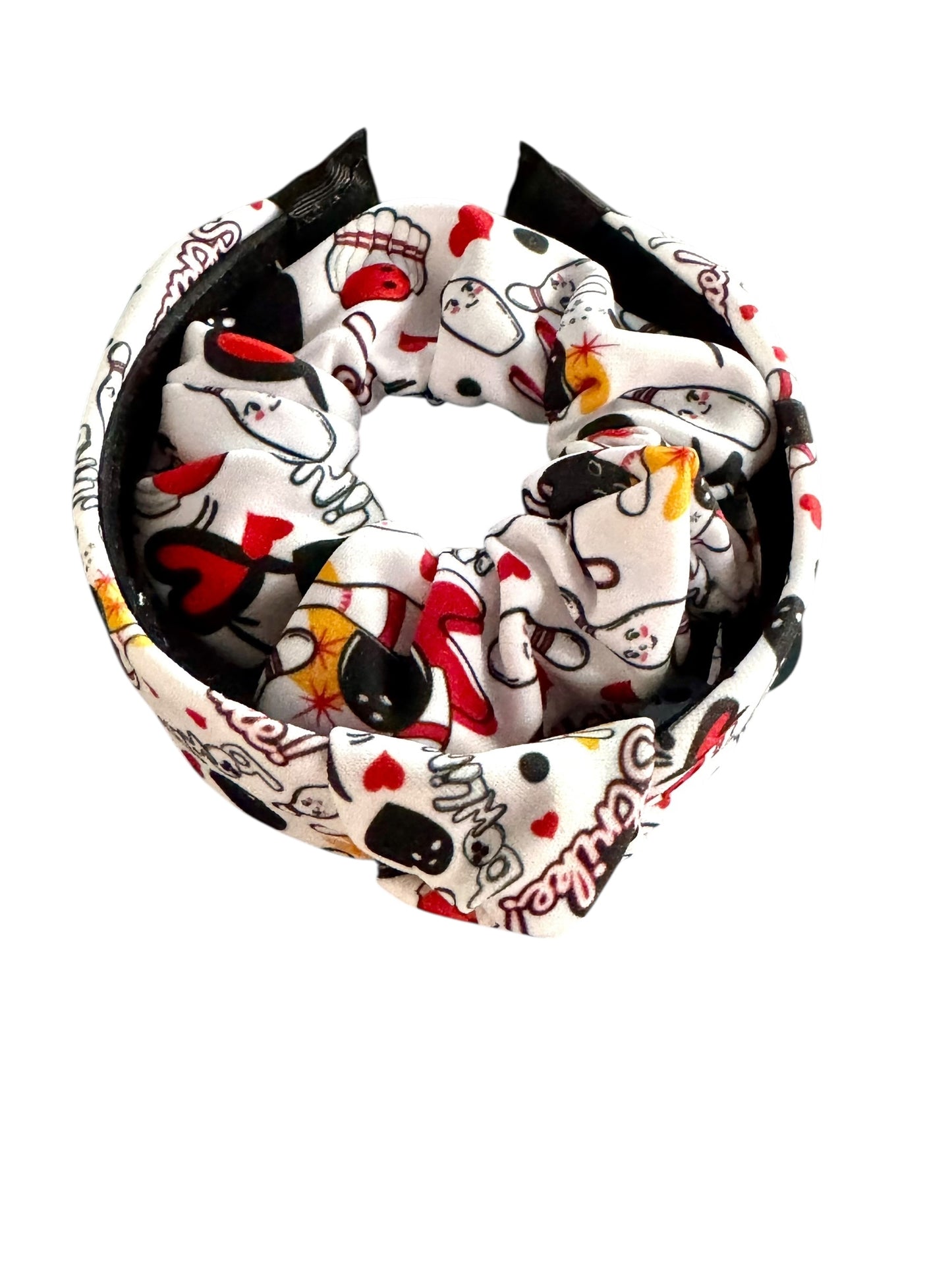 Stylish Bowling-Themed Hair Accessories: Headband & Scrunchie Set for Women, Girls, Teams & Enthusiasts