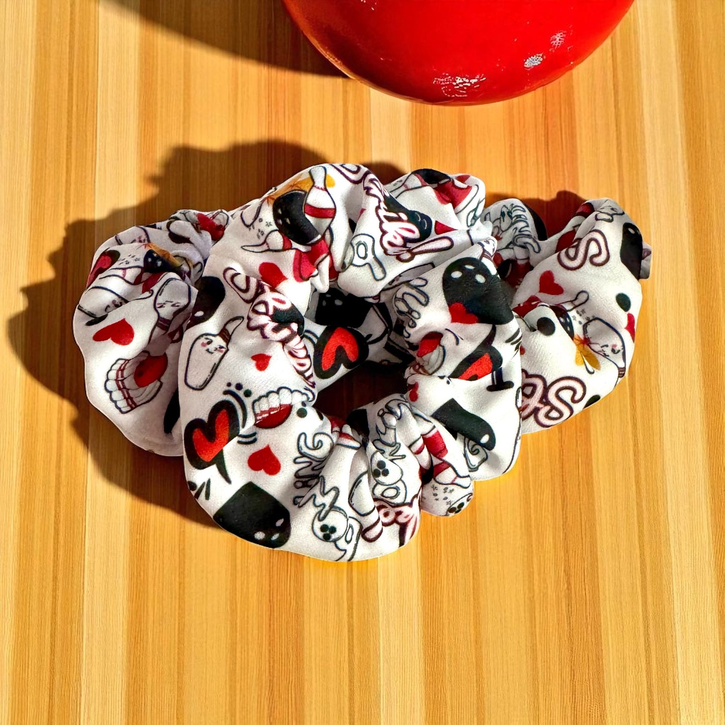 Stylish Bowling-Themed Hair Accessories: Headband & Scrunchie Set for Women, Girls, Teams & Enthusiasts