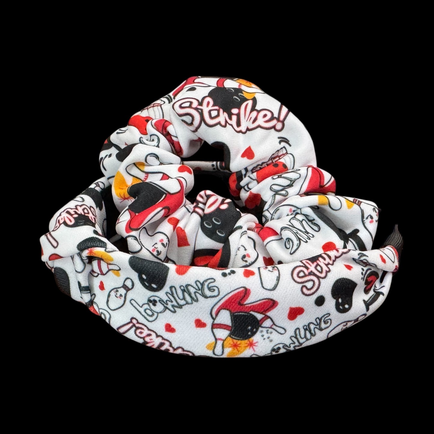 Stylish Bowling-Themed Hair Accessories: Headband & Scrunchie Set for Women, Girls, Teams & Enthusiasts