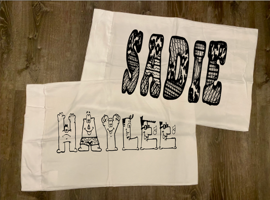 Name Pillow Case Coloring Activity