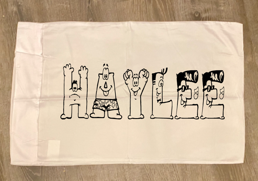 Name Pillow Case Coloring Activity