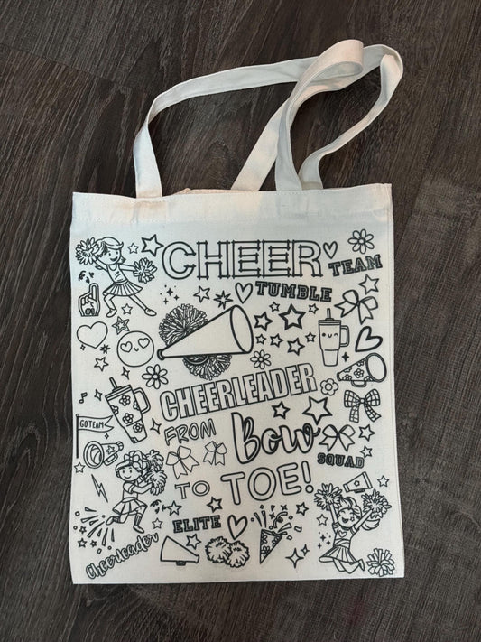 Tote Bag Coloring Activity, Color Your Own Tote Bag, Great Kids Party Activity, Take Home Party Favor (Markers sold separately link below)