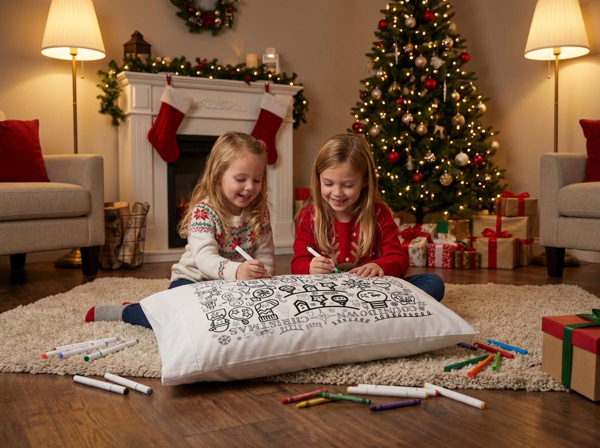 Christmas Advent Calendar Pillowcase