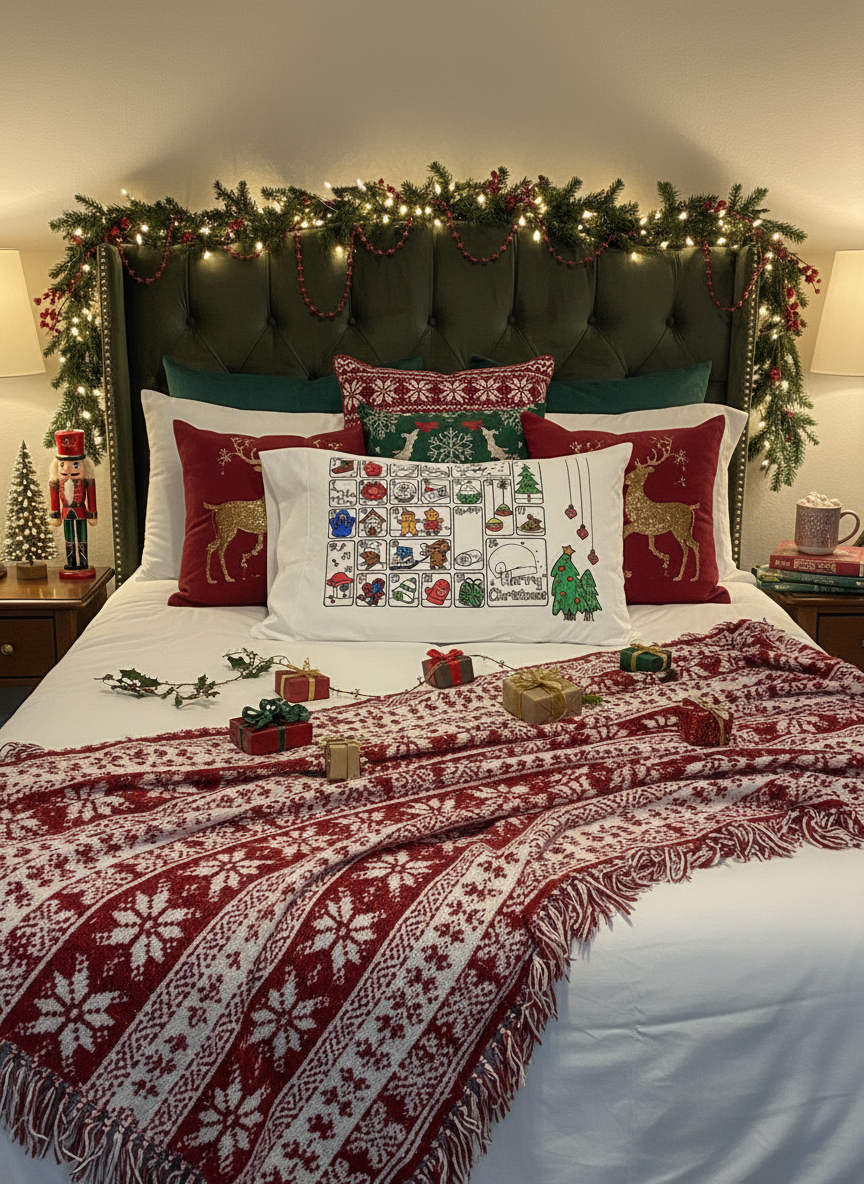 Christmas Advent Calendar Pillowcase