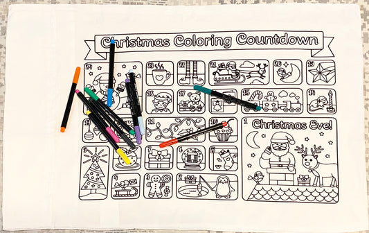Christmas Advent Calendar Pillowcase