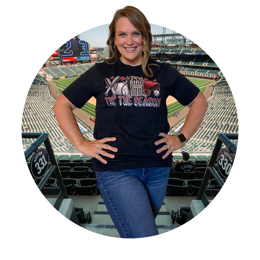 Baseball Tis' The Season Graphic T-Shirt
