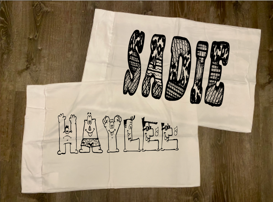 Name Pillow Case Coloring Activity