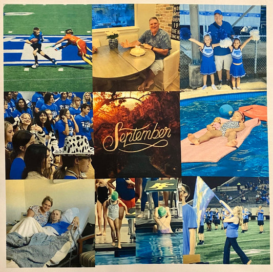 Monthly Scrapbook Photo Block